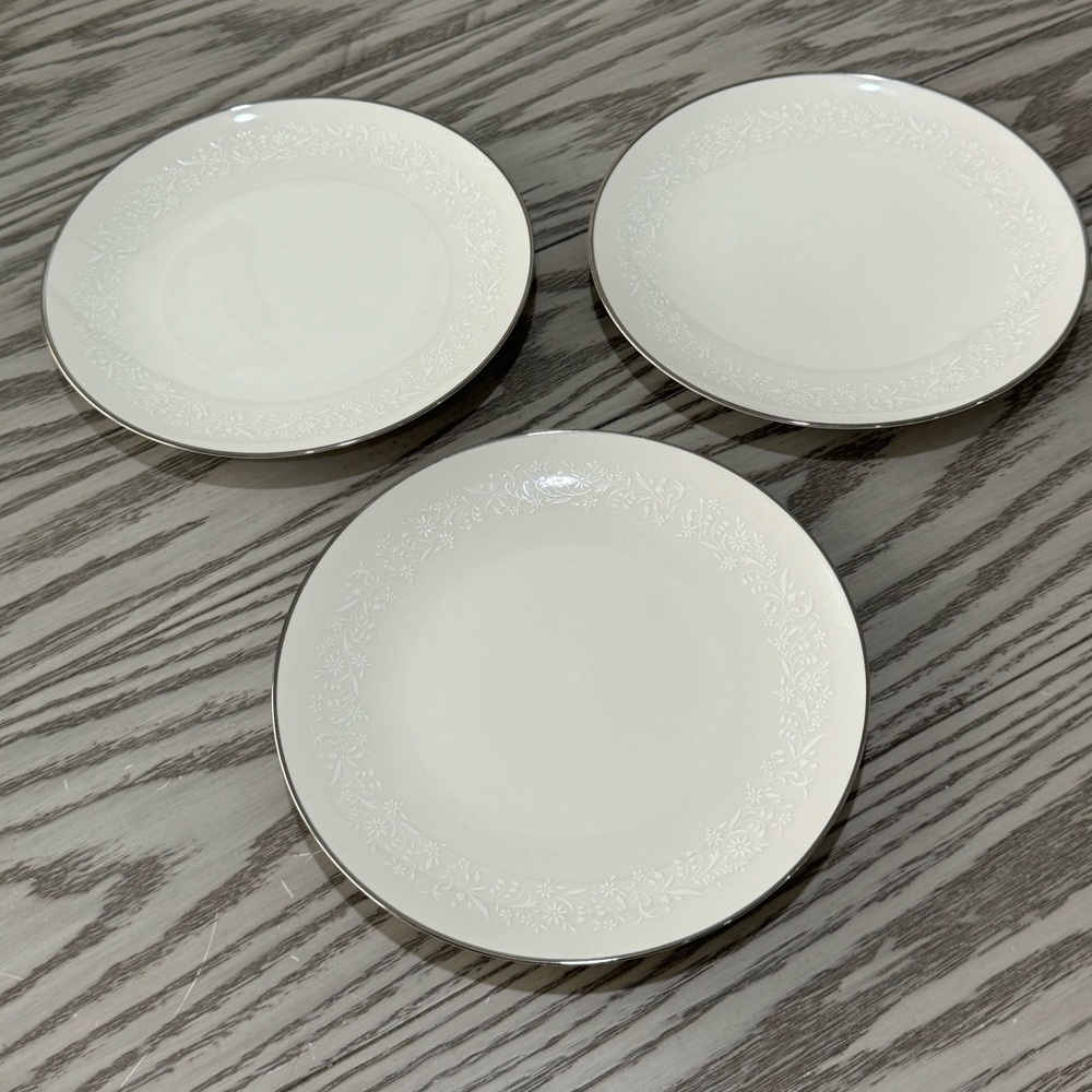 Vintage Noritake China Lorelei 8 1/4in Salad Plates x3